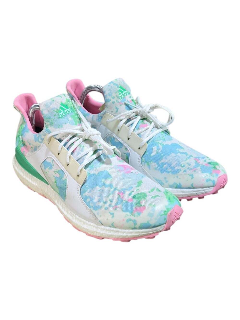 Adidas Women's Climacross BOOST Golf Shoes White, Flash Lime, Pink Sz 10